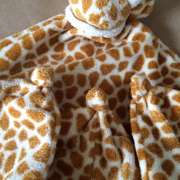 Angel Dear Brown Giraffe Plush Baby Security Blanket Eyes Closed Soft Toy Lovey - Picture 11 of 12